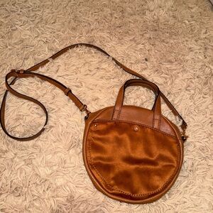 Lauren Conrad Leather/Suede Round Shoulder Bag